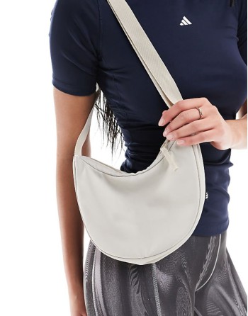adidas Training cross body nylon bag in off white