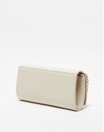 Valentino sofie minimal clutch bag with detachable chain strap in cream