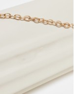 Valentino sofie minimal clutch bag with detachable chain strap in cream
