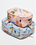 set of 2 packing cubes in get ready with me prints
