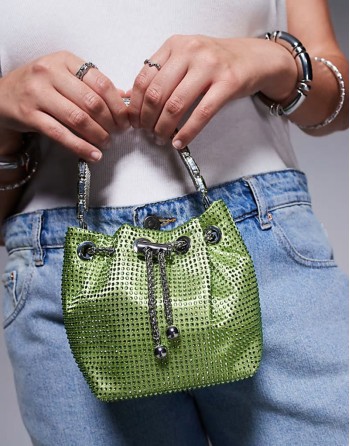 heatseal droplet pouch bag in green