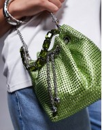 heatseal droplet pouch bag in green