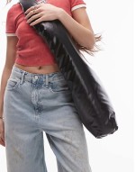 Taio cross body V tote bag in black