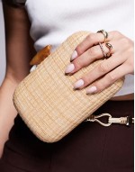 straw box clutch bag in natural