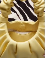 Gabbi ruched  handbag in butter yellow