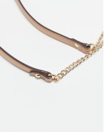 Valentino samantha contrast stitch detail crossbody bag in tan
