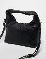 Valentino stem slouchy shoulder bag with detachable crossbody strap in black