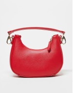 Valentino zero shoulder bag with detachable contrast webbing strap in red