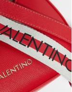 Valentino zero shoulder bag with detachable contrast webbing strap in red
