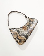 Morgan asymmetric shoulder bag in snake