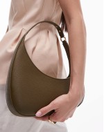 Harlee asymmetric  shoulder bag in olive green