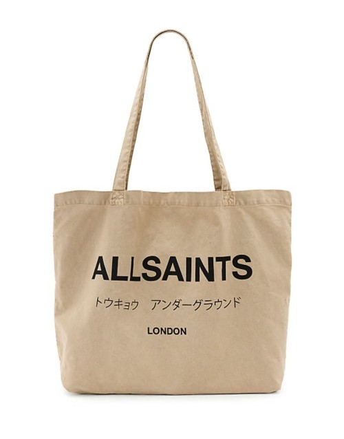 Underground unisex shopper tote bag in toffee brown
