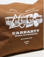 canvas graphic tote in brown